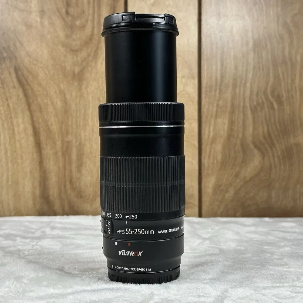 Canon EF-S 55-250mm f/4-5.6 IS STM Lens + Viltrox EF-EOS M Adapter Tested